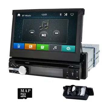 1 Din 7 tolline Eemaldatav Paneel Auto GPS Navigatsiooni DVD multimidia Bluetooth Rool kontrolli peegel link SD USB-DAB+ CAM AASTAL