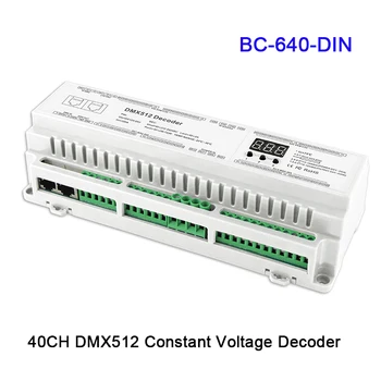 24 32 40 kanali DMX512/8-bitine/16bit Sisend DC12V-24V RJ45 Ühendage LED RGB/RGBW Dekooder kontroller led Riba lambi valgus
