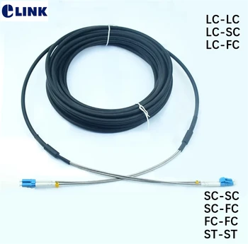 30mtr Väljas CPRI Fiber optic Patch cord LC-KS FC ST 2 südamikud tilk patch kaabel Singlemode FTTH FTTA jumper ELINK