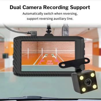 Deelife Auto Kaamera Kriips Cam Video Recorder 1296p 1080p Full HD Sõiduki Dashcam Must Dvr Kast Auto Registrator tahavaate DVR