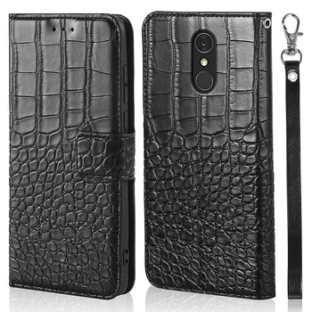 DOREXLON jaoks LG Q7 Q 7 Pluss Juhul Luksus Krokodilli Nahast Juhtudel LG Q7 Q 7 Pluss Q7+ magnet pannal Klapp telefoni Puhul