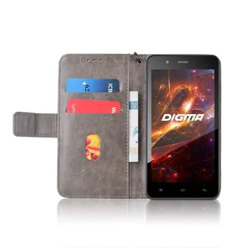Flip Naha Puhul Digma VOX S504 3G Fundas Trükitud Lille Erilise rahakott seista puhul Rihm