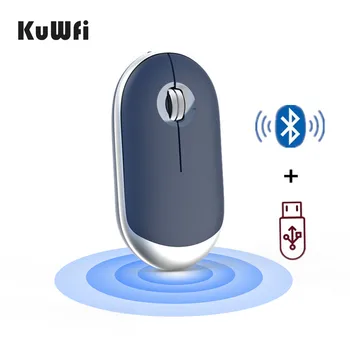 KuWFi Traadita Hiir Bluetooth+2.4 Ghz Traadita Hiired Wireless Dual Mode on 2 In 1 Hiirt, Kaasaskantav Optiline PC-Hiired