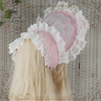 Origional prantsuse Vintage stiilis Bonette BB Müts Uhke Roosa Käsitsi Valmistatud Lolita Väikesed Asjad Uhke Väike mütsi Tarvikud