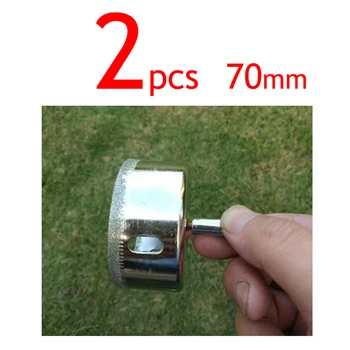 Tehase müügi 2pc 70mm Teemant Kaetud Drill Bit Auk Nägi Core Harjutused Marmorist Plaat Sobib Kasutamiseks Puurida Auk Klaas