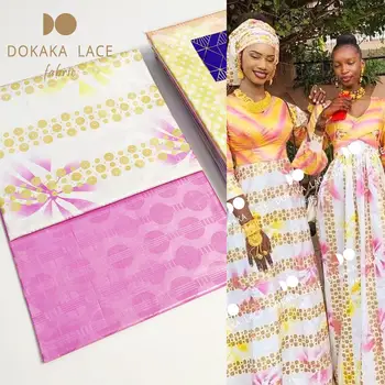 2020 Kõrge Kvaliteedi Guinea-Senegal Bazin Riche Kangast 5 Meetrit Aafrika Pits Kangas Nigeeria Basseini Riche Getzner Naiste Kleit Kangad