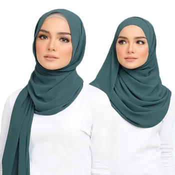 M2 10tk Hot müük tavaline mull sifonki hijab sall sall wrap lady peapael naiste sall/sallid 180*75cm