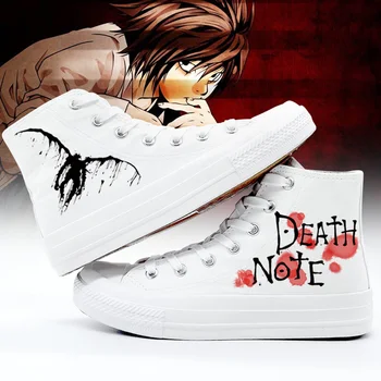 Unisex Anime Death Note Yagami Light L MisaMisa Vabaaja Korter Lõuend Kingad Preppy Õpilane plimsolls part kingad, Tossud