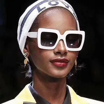 Fashion Square Päikeseprillid Naistele Brändi Disainer Suured päikeseprillid Daamid UV400 Naiste Suur Raami Tooni Naiste Päikeseprillid