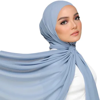 M2 10tk Hot müük tavaline mull sifonki hijab sall sall wrap lady peapael naiste sall/sallid 180*75cm