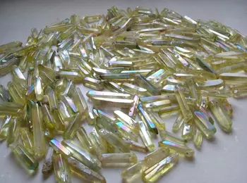 1/4lb 25-30PCS Titanium Rainbow Aura Lemuurlane Seemne Quartz Crystal Punkti