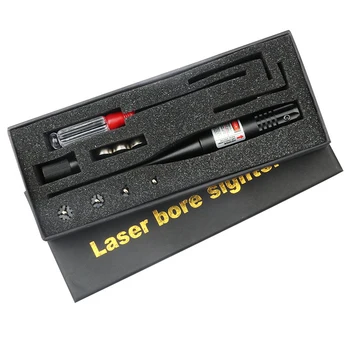 1 Komplekt Reguleeritav Adapterid Vintpüssi Punane Laser Kandis Sighter Collimator Komplekt koos Kasti Teha Laser Silmist Jaoks .22, et .50 Kaliiber Rifies