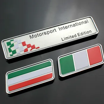 1 TK 3D Itaalia Motorsport International Limited Edition auto vapp itaalia lipp fender auto kleebised teenetemärgi Car Styling