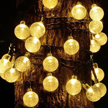 10/20/50 LED-Crystal ball 5M/10M Solar Lamp LED String Haldjas Tuled Päikese Vanikud Aed Jõulud Decor Väljas