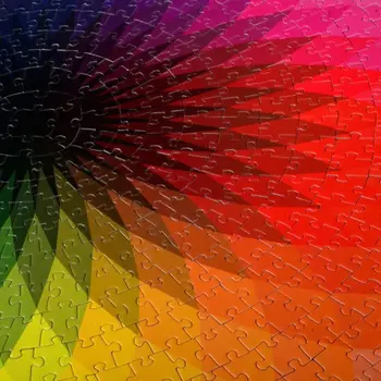 1000 Tükk Mõistatusi Täiskasvanutele Teen Gradient Värvi Rainbow Suur Ümmargune Pusle 1mm Paks Hariduslik Mänguasi Raske ja Väljakutse