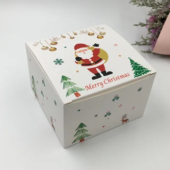10TK Jõupaber Square xmas Dragees Candy Box Lill kinkekarbis Kook Kastid ja Pakendid Väike Karp
