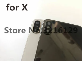 10tk Originaal iPhone 8 8plus X-XR, XS max Tagasi Patarei Kaane Taga Klaas Eluaseme Puhul Kaamera Repaor Asendamine Osa