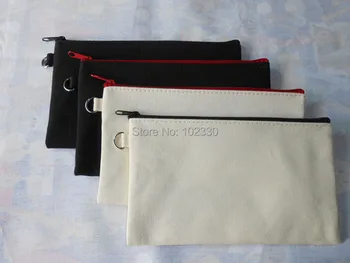 11*20cm Puhas valge puuvillane lõuend kosmeetika-Kotid DIY naiste tühi plain tõmblukk meik kott telefoni sidur kott võtmehoidja kott