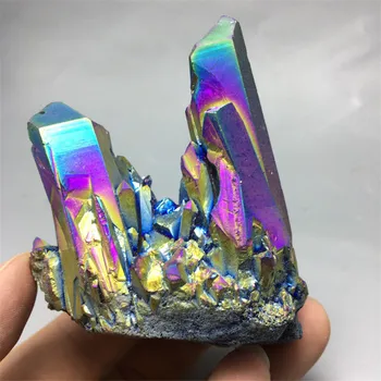 120g värvi Aura Quartz Crystal Titaan Vismut, Räni vug Vikerkaar