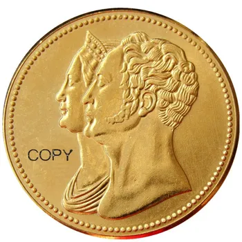 1836 Venemaa 10 Rubla Reaalne Kullatud Koopia Mündid