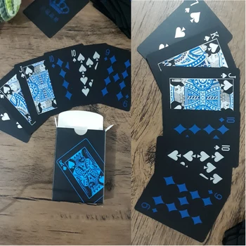 1deck must mängukaarti PVC Plastikust Pokkeri Magic Mängib Kaart Seada Vastupidav lauamäng Texas Magic Box-pakitud 54pcs/tekk