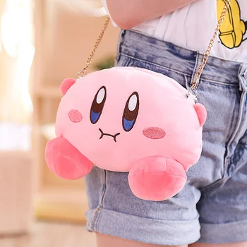 1tk Kawaii Star Kirby -, Plüüš-Mänguasi Messenger Bag Suffted Tasku Müntide Rahakott Tüdrukute Kingitus