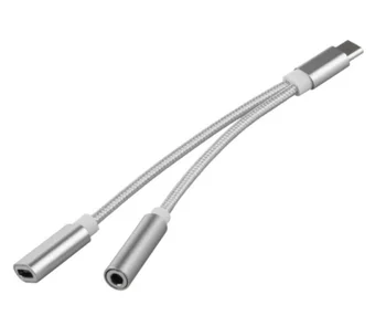2 in 1 C-Tüüpi 3,5 mm ja Laadija Kõrvaklapid Audio USB Kaabel, Adapter, USA