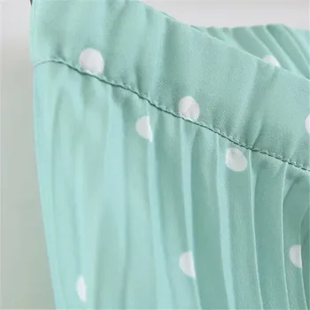2019 elegantne polka dots plisseeritud midi seelik naiste nupud disain stylisy vabaaja seelik stiilne vestidos