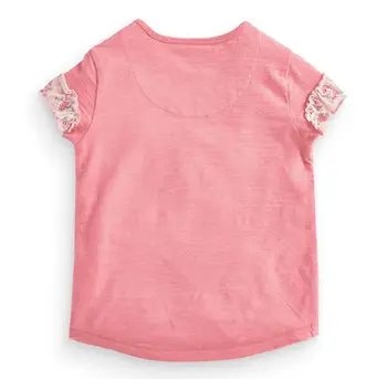2020. aasta teise lapse tüdrukud tops särgid armas roosa cartoon küülik kids särk aastat lühikesed varrukad summmer cotton baby girl tshirt 18M-6yrs