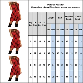 2020 Casual Fashion Punane Kleit Naiste Ruuduline 3/4 Varrukas Seksikas Slim Fit-line Kleit Naiste Mini Kleidid Vestidos sügis Talv Uus D30