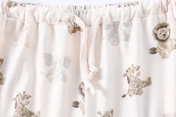 2020 Naiste Pijamas Komplekt Kevad Suvi Sügis Puhas Puuvillane Pidžaama Naiste Lühikeste varrukatega Püksid ümber Kaela Peace Home Riided
