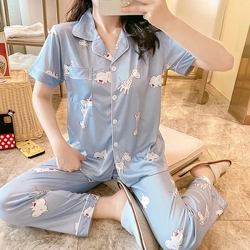 2020 Pijama Mujer Sügis-Talv Pidžaama Naine Armas Vabaaja -, Kahe-Osaline Komplekt, Trükkimine Sise-Riided Koju Sobiks Sleepwear