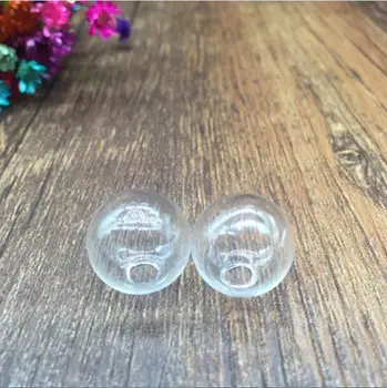 20pcs läbipaistev Maailmas Klaasist mull Pudel Pudel 16mm Ring Kõrvarõngas Ripatsid ring klaasist palli õõnes diy ehteid leida