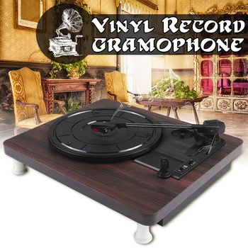 33, 45, 78 RPM Record Player Antiik-Grammofon Turntable Plaadi Vinüül Audio RCA (R/L 3,5 mm Väljund Läbi USB DC 5V Puidu Värvi