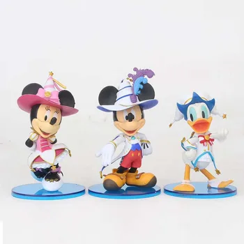 3tk/komplekt Disney Anime Arvandmed Minnie Miki Hiir ja piilupart Donald kuju PVC Tegevus Joonis Laekuva Mudel Mänguasjad Lastele Kingitus
