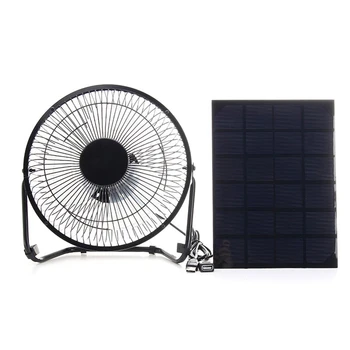 4 Tolline päikesepaneel 5W jahutusventilaator USB Solar Powered Fänn Väljas Reisil Kalapüügi Kontor, Kämping, Matkamine Piknik