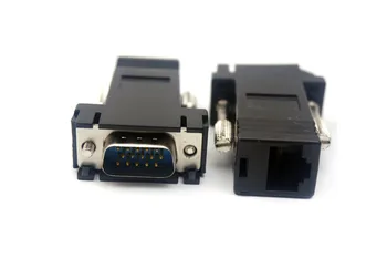 5tk/palju 15Pin VGA (Meeste RJ45 Naine Converter-Adapter-Liides Ethernet Extender