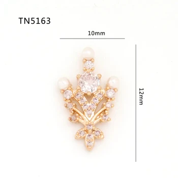 5tk TN5163 Luksus Sulam, Tsirkoon Pearl Nail Art Kristallid decor ehted Kive küüned tarvikud tarvikud kaunistused võlusid