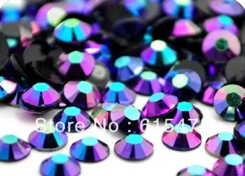 6mm Jelly Sapphire AB Värv SS30 crystal Vaik kive flatback Nail Art Kive,10,000 tk/kott