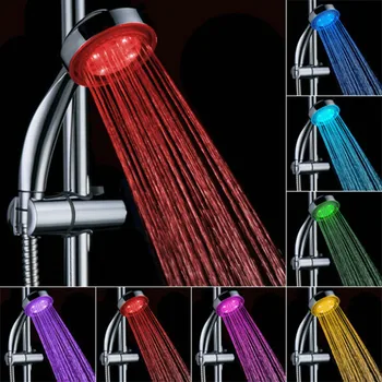 7 Värvi 5 Led Dušš Light Magic Romantiline LED Automaatse Jagab Sademeid Pea Voorus Pea, Vann Hõbe dušš tuled