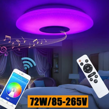 72W Juhitava RGB LED APP Ülemmäära Valgus Lambi Bluetooth Kõlar Kaugjuhtimispult