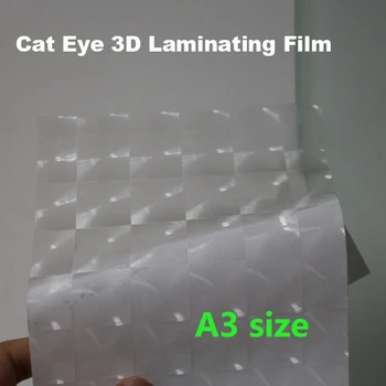 A3 formaadis foto külma lamineerimine 3D kassi silmad film