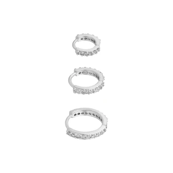 Aide Luksus Bling Võlu Ehted on 925 Sterling Silver Ring Ring Kõrvarõngad Naised Mehed Pulmapidu Hoop Kõrvarõngad Aksessuaarid