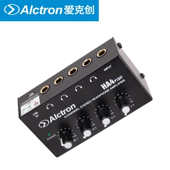 Alctron HA4PLUS Järelevalve Kõrvaklappide Võimendi Kompaktne 4 Kanaliga Kõrvaklappide Võimendi, USB-Liides Powered Salvestamise splitter