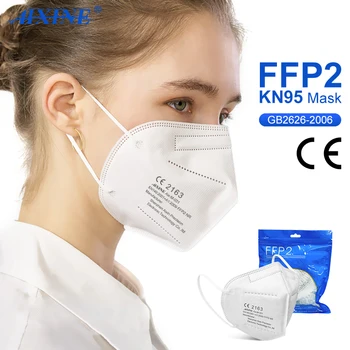 Algne mascarillas ffp2 näo mask virous kaitse kõrge kvaliteet täiskasvanud kn95 mask 5-kiht tervise suu mask, kiire tarne