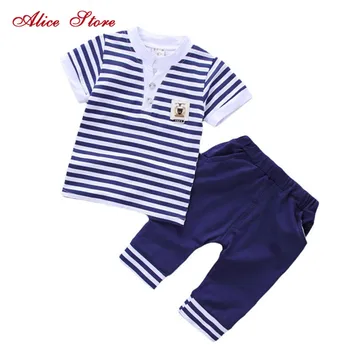 Alice Suvel uued laste riided breton Top+püksid 2tk komplekti Mood triibuline ülikond Mood triibuline ülikond on 1-4 Aastased lapsed