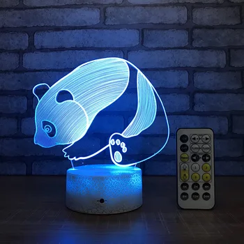 Armas Panda Ub Nightlight Loominguline Värviline Akrüül Käsitöö Hulgi-Led Night Light Laste tuba teenetemärgi 3D-Lapsed Lamp