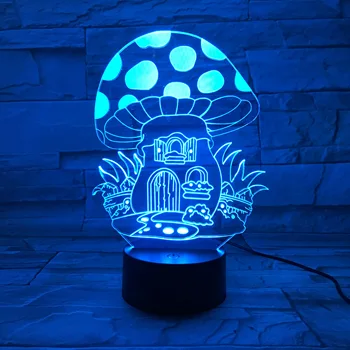 Armas Seene toataimed Kujuline 3D Lamplight LED USB Meeleolu Öö Valguses Mitmevärviline Puutetundlik või Remote Mitmevärviline BedroomTable Lamp
