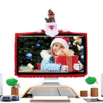 Arvuti LCD Monitor Cartoon Christmas Raami Kaane Serv Kaitse 19-27 Tolline Ekraan Santa Claus Lumememm Põder Teenetemärgid