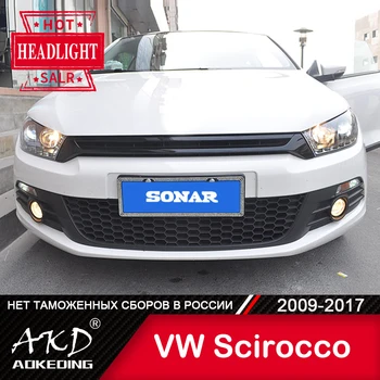 Auto VW Scirocco Pea Lamp 2009-2017 Auto Accessory Udutuled Päeval Töötab Valguse PÄEVATULED H7 LED Bi Xenon Pirn Scirocco Pesuseade
